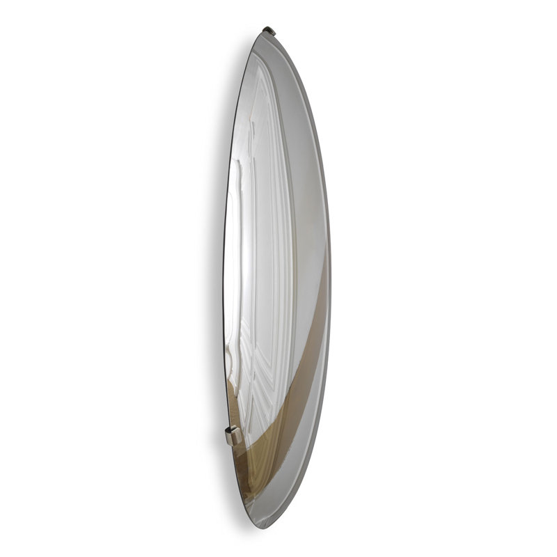 Cleveland Glass Wall Decor, White/Gold