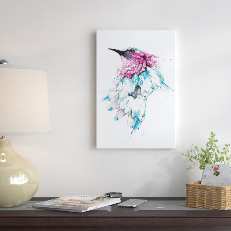 « hummingbird », impression sur toile tendue, H 26 po x l 18 po x P 1,5 po