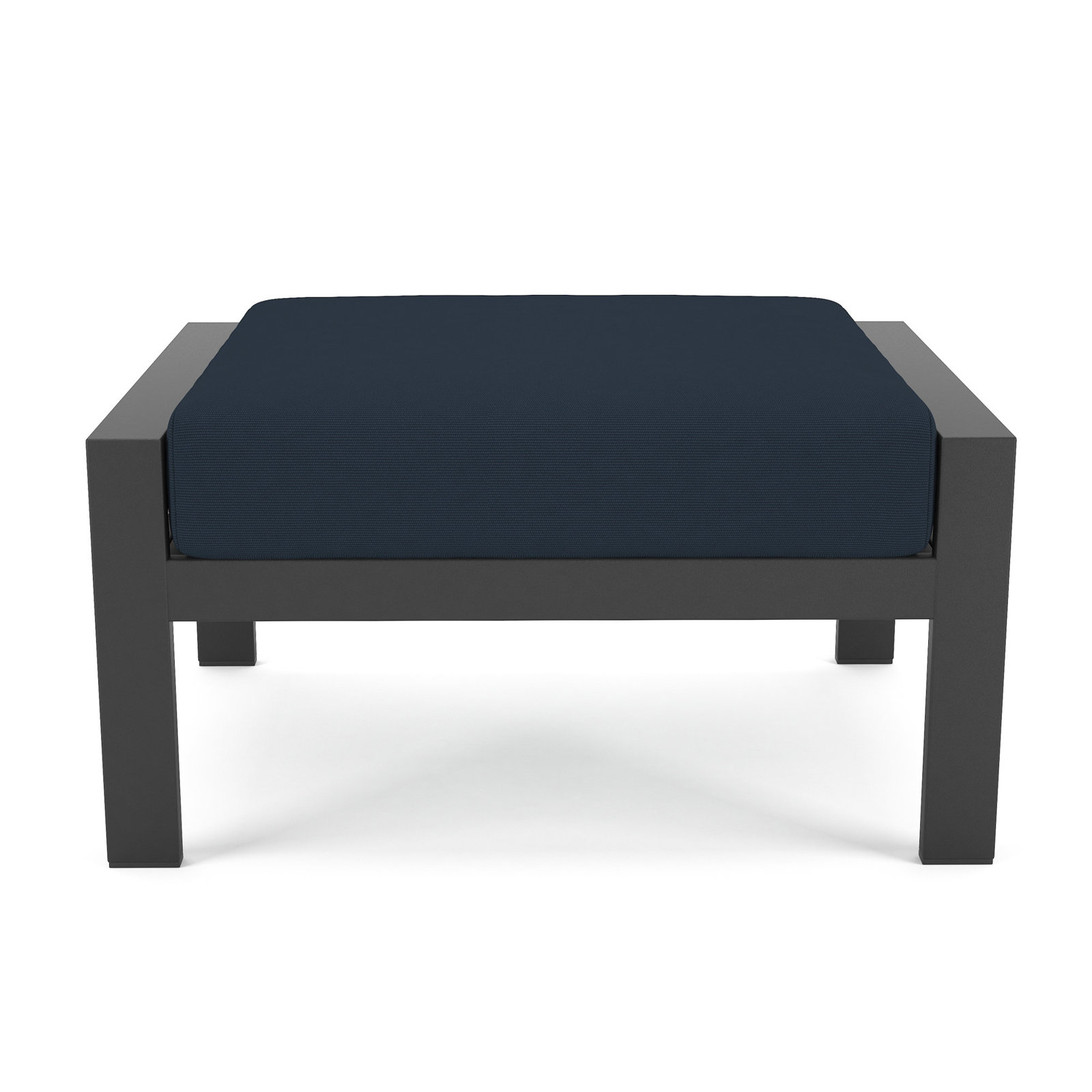 Townsend Sunbrella® Patio Ottoman, Canvas Navy Sunbrella® Canvas, No, None