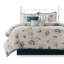 Ensemble d'édredon en satin de coton 7 pièces Blue King-117508758-117508755