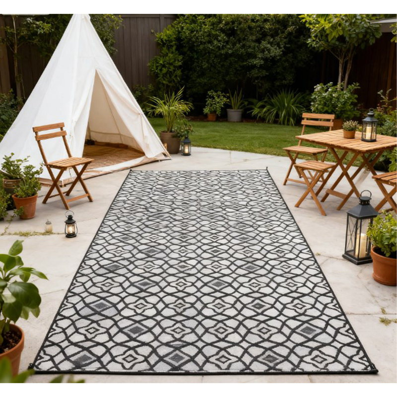 Tapis de patio, tapis d'extérieur réversible, Tapis de couloir de 9 pi x 18 pi