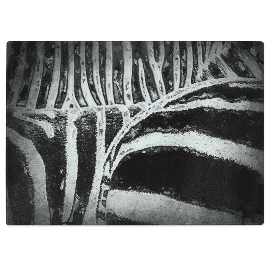 Tempered Glass The Stripes of the Zebra in Abstract Chopping Board