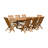 8 - Person Teak Wood Patio Dining Set with Round Table