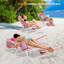 Chaise de plage pliante en aluminium avec porte-gobelet (ensemble de 1)-2005617499