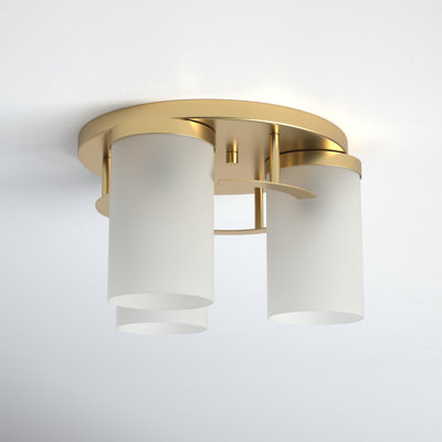 Rudaigh 3 Light Glass Flush Mount