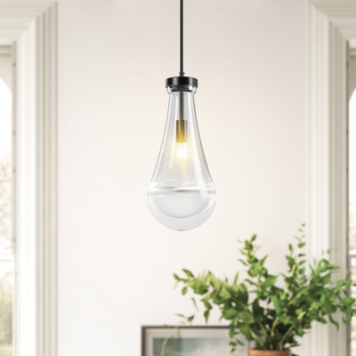 Luminaire suspendu moderne avec abat-jour en verre épais
