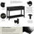 Narrow Console Table with Drawers and Shelf, Fluted Design, Modern Wood, Onyx Birch-1226769318