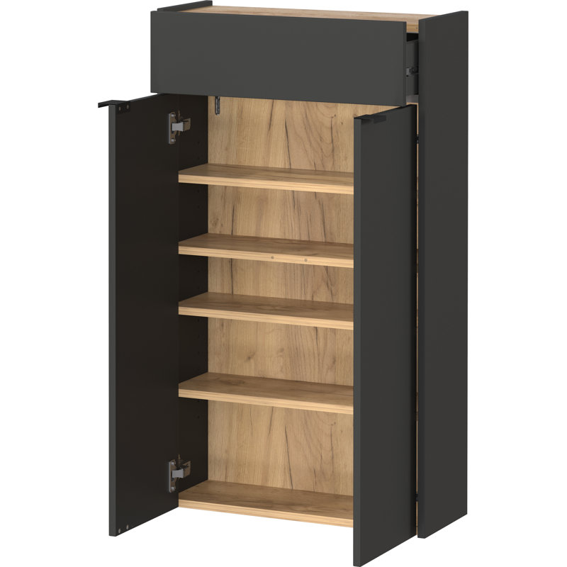 Soza 10 Pair Shoe Storage Cabinet, Graphite