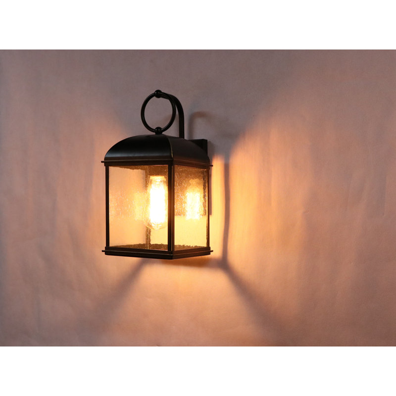 Lanterne murale noire Humansville Imperial, H 14 po x l 6,5 po x P 8 po