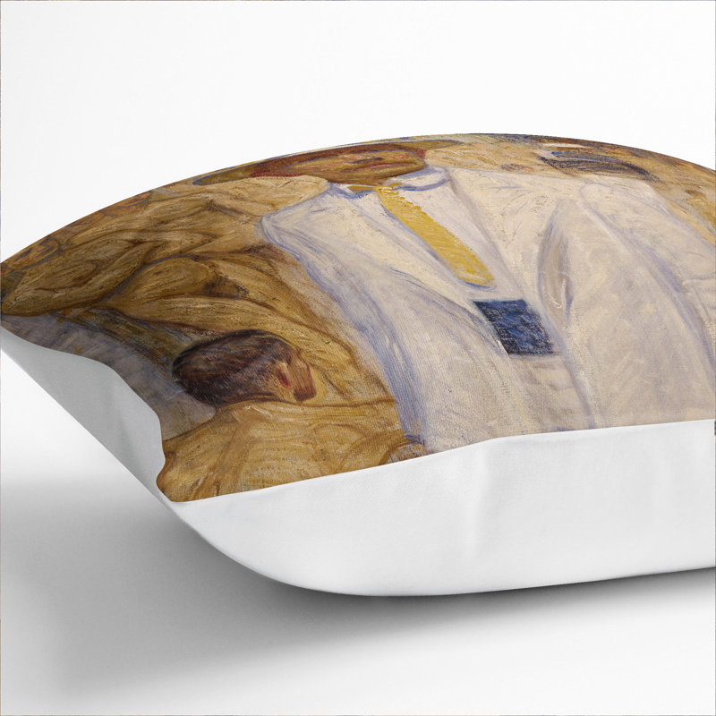 Self-Portrait Scatter Cushion with Filling, 40cm H x 40cm W x 15cm D, White
