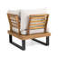 Ensemble de canapé d'extérieur 4 pièces avec structure en bois d'acacia et coussins beiges Sebastian