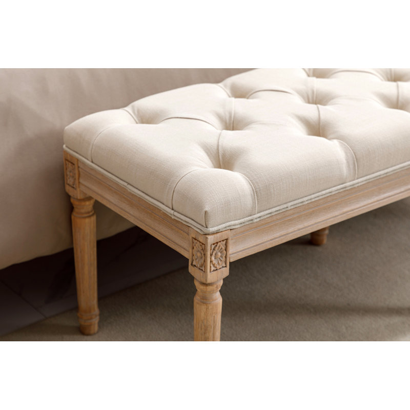 Kerman Upholstered Linen Footstool