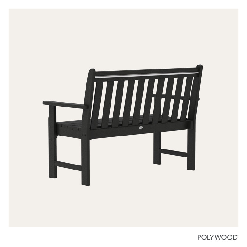 Banc d'extérieur traditionnel POLYWOOD, Noir