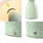 11" Modern Green Mushroom Cordless Rechargeable Ceramic Table Lamp with Touch Control 3-Level Dimming Type-C Charging for Bedroom Living Room Study and Outdoor-112392723