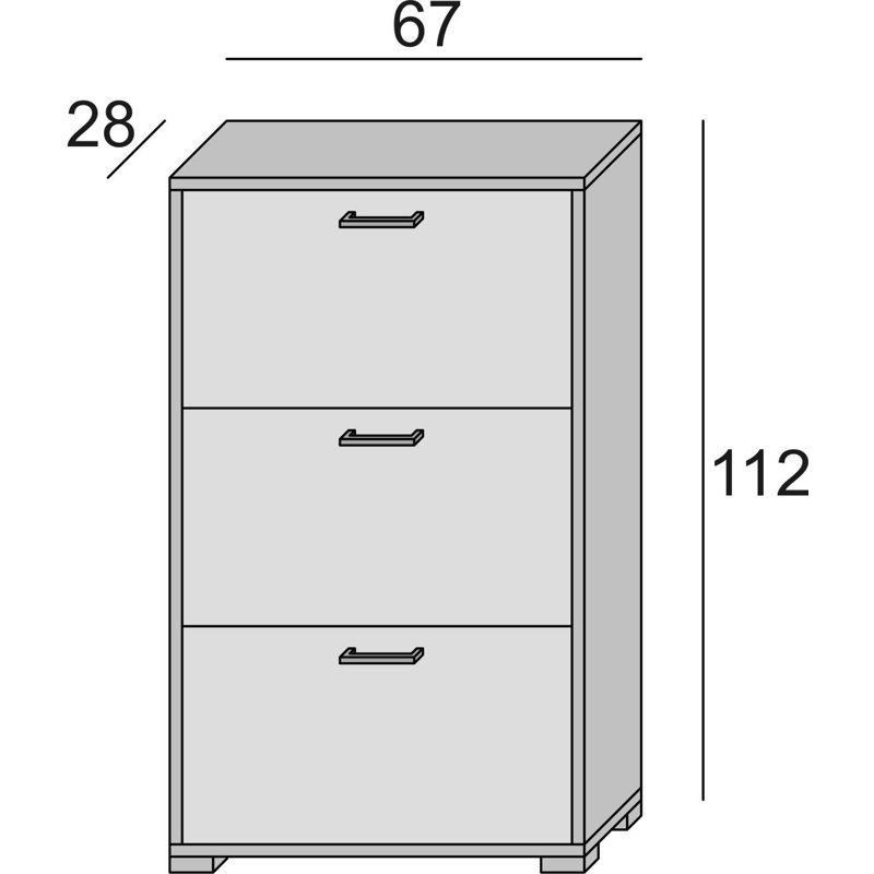 Flip Down Shoe Storage, Brown