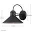 Luminaire de grange d'extérieur noir H 7 po Mukilteo
