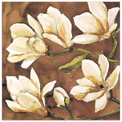 Fiori Di Magnolia by Tartagni - Square Painting on Wood