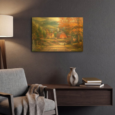  'Country Roads Take Me Home' By Chuck Pinson Gold Metal Wall Art, 24" x 16"