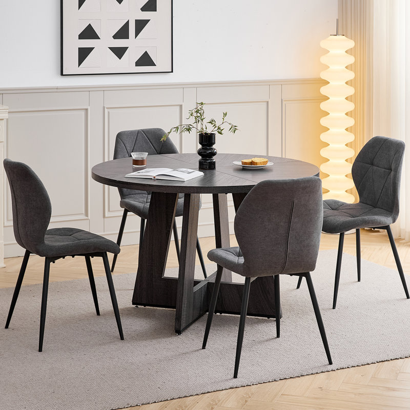 Dining Set, Grey, Black
