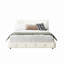 Cadre de grand lit, lit plateforme en chenille, beige-766024027-766024025