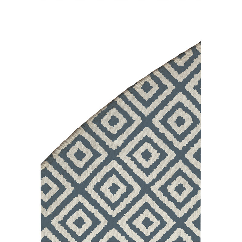 Tapis de jeu Ikat Grunge Slate Kids, Bleu