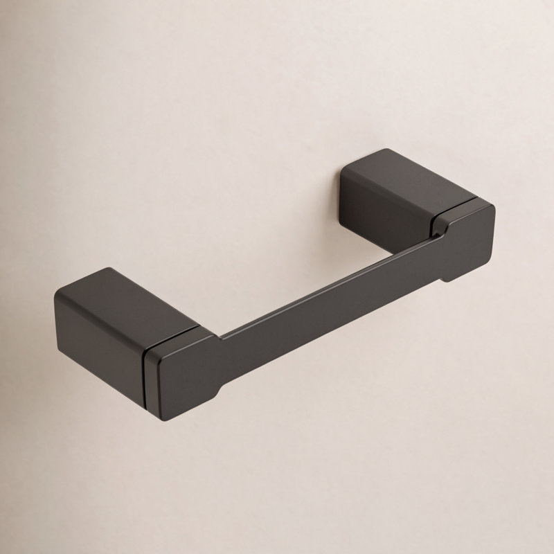 90 Degree Wall Mount Toilet Paper Holder, Matte Black