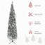 9' Tall Unlit Snow-Flocked Slim Artificial Christmas Tree With Realistic Branches And 1014 Tips-242463889