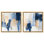 Soothing Depths Canvas Print Blue And Sage Wall Decor Set by Art Remedy, Black Frame, 12 x 12