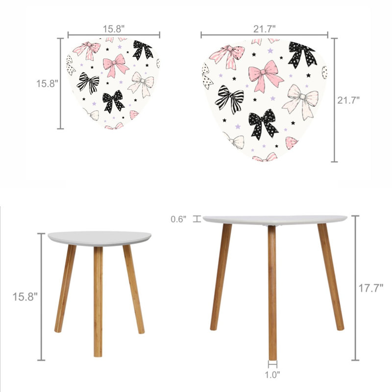 Ensemble de 2 tables basses gigognes Triangle