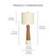 Lampe de table en bois massif Famme