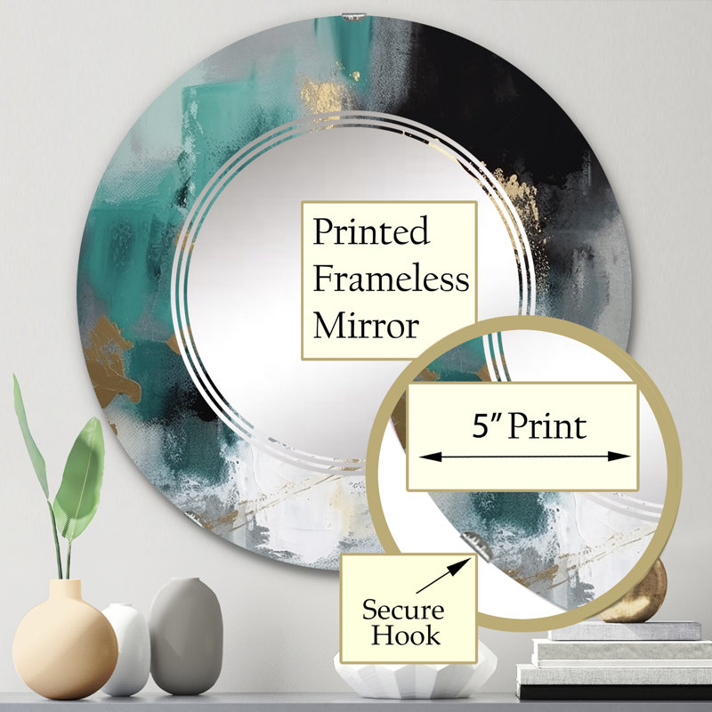 Miroir mural rond Pursel, 24 po x 24 po