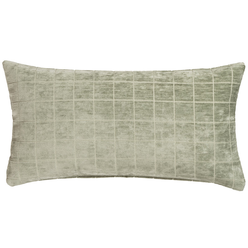 Vermouth Otterville Geometric Throw Pillow, Polyester, 14"H x 26"W, Laurel Green Block
