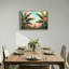 Art mural sur toile, feuilles de bananier et fleurs orange Heliconia-248106941