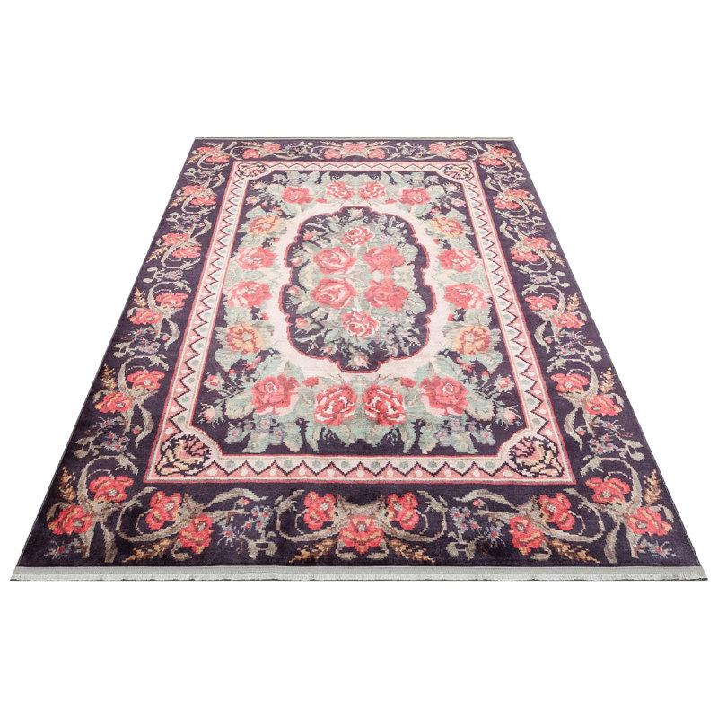 Floral Area Rug, Rectangle 120 x 180cm