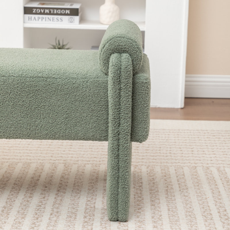 Kaybree Upholstered Bench, Green