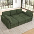 Modular U-Shaped Sectional Sofa, Solid Wood Frame, For Large Living Room & Open Concept Space