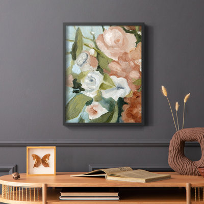Bouquet Scatter II, reproduction encadrée - bois massif