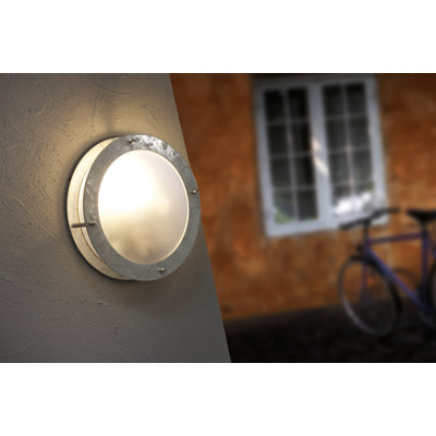 Malte Silver 24cm H Outdoor Bulkhead Light