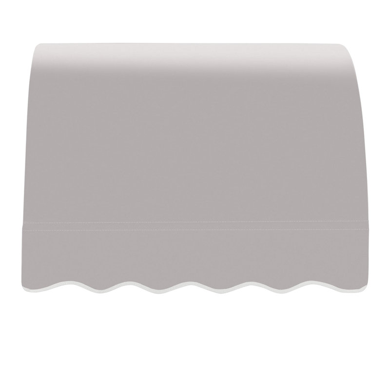 Awntech Savannah Acrylic Fabric Fixed Awning, Gray, 44" H x 52.5" W x 36" D
