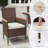 4-Piece All-Weather Brown Rattan Patio Dining Chair-582017332