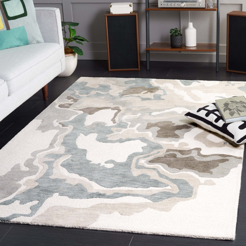 Tapis rectangulaire en laine Sancia, Rectangle de 5 pi x 8 pi