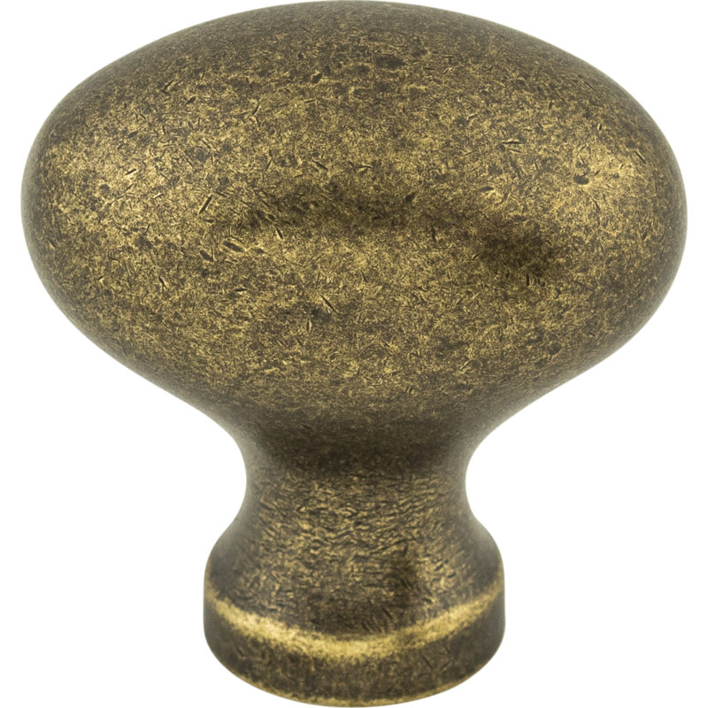 Egg 1 1/4" Length Oval Knob, German Bronze