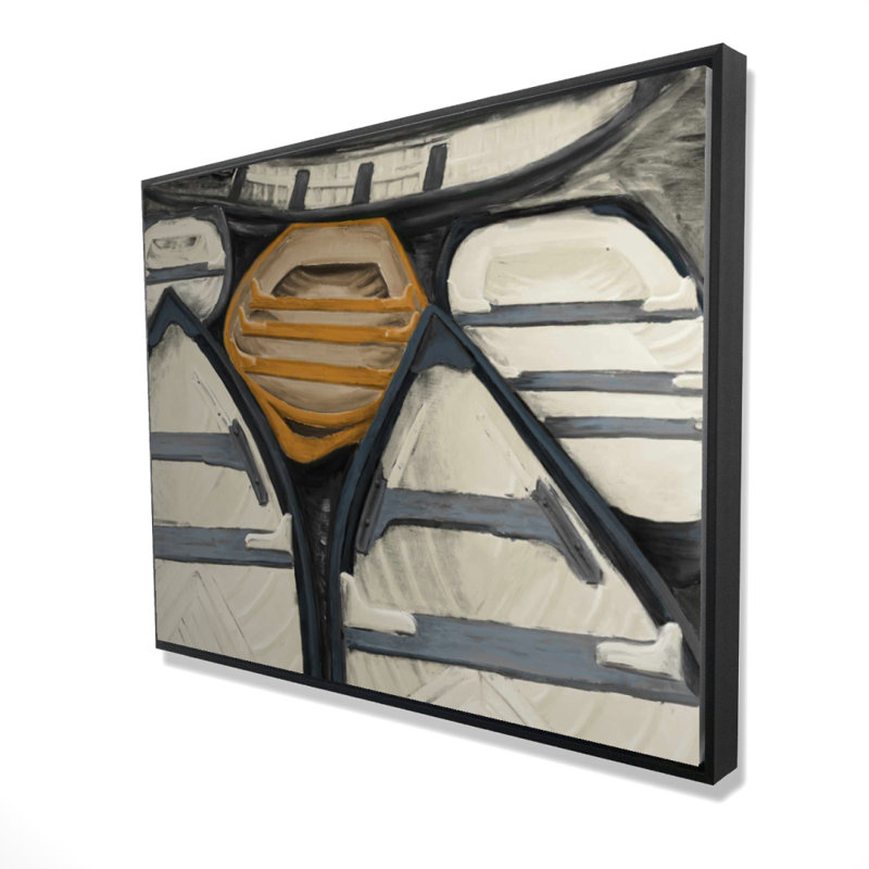 Canoes Print On Canvas