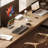 Black+Tan Rectangular Solid Wood desks-68451887