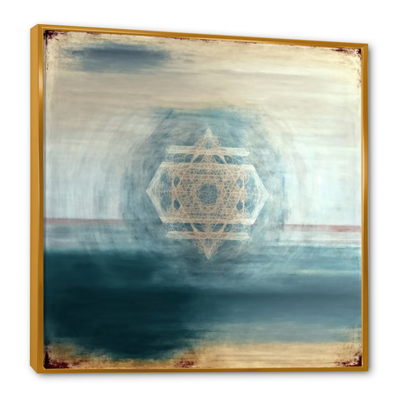 "Fondamental Patterns", impression encadrée sur toile, L 16 po x H 16 po, Or