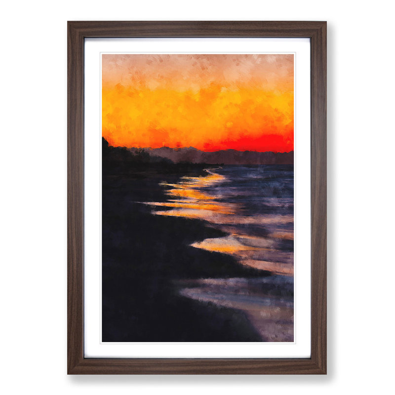 Beauty of the Beach - Picture Frame Graphic Art Print, 63cm H x 45cm W x 2cm D, Walnut Framed