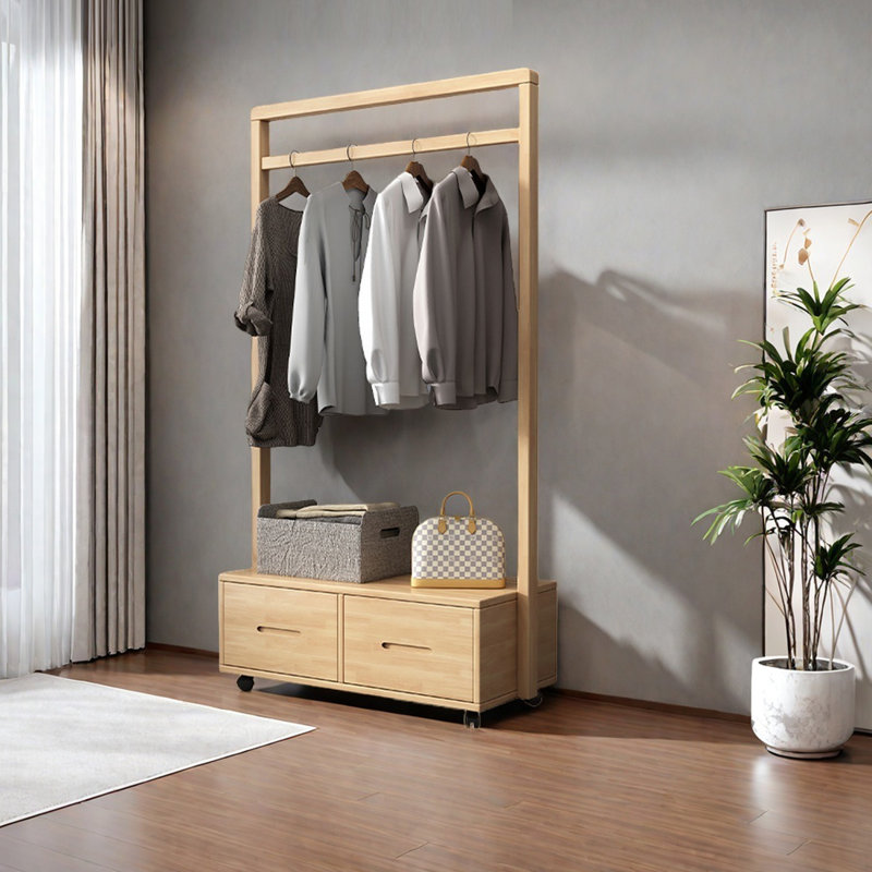 Portemanteaux en bois 3-en-1, Burlywood