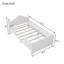 Lit plateforme simple en bois avec tête de lit et pied de lit, structure en bois massif, blanc-689613921-689613920