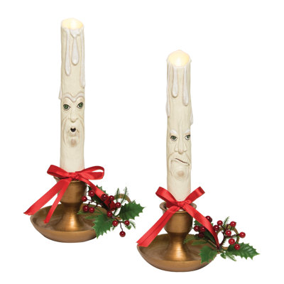 Bougeoirs lumineux à DEL Jingle & Jangle Gathered Traditions Joe Spencer Decor A / 2
