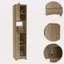 Armoire à linge à 1 tablette-1963763214